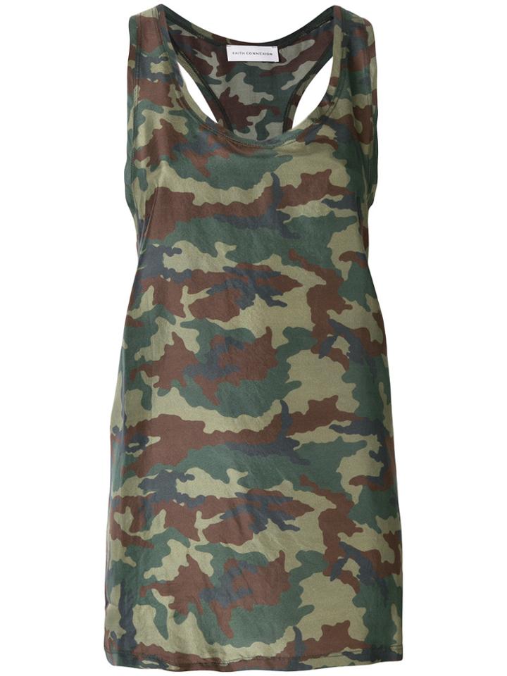 Faith Connexion Camouflage Tank Top - Green