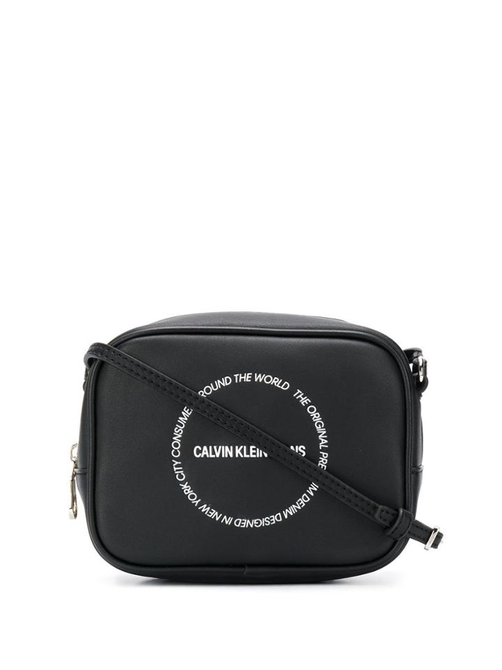 Calvin Klein Jeans Logo-print Crossbody Bag - Black