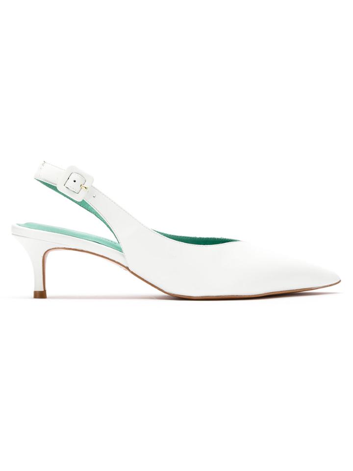 Blue Bird Shoes Leather Pumps - White