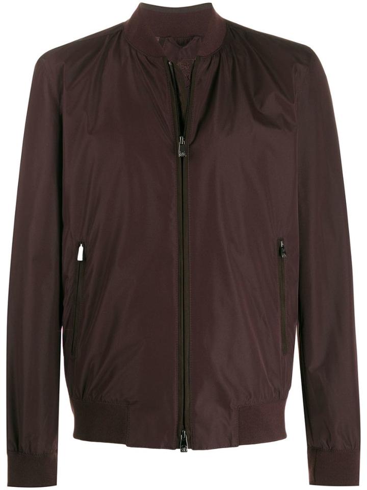 Corneliani Zipped Bomber Jacket - Red