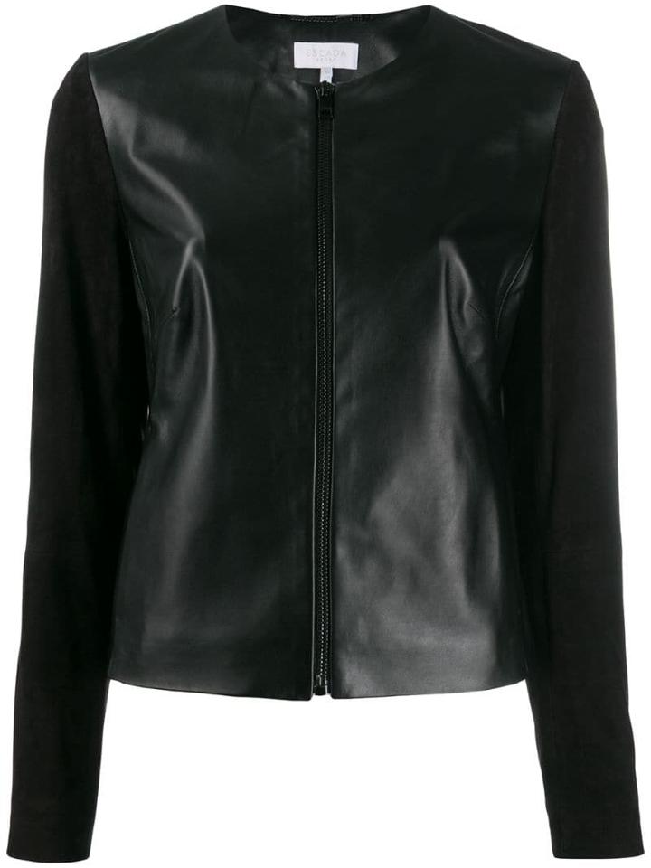 Escada Sport Zipped Leather Jacket - Black