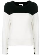 See By Chloé Two Tone Sweater - White