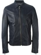 Dolce & Gabbana Zipped Jacket, Men's, Size: 46, Blue, Calf Leather