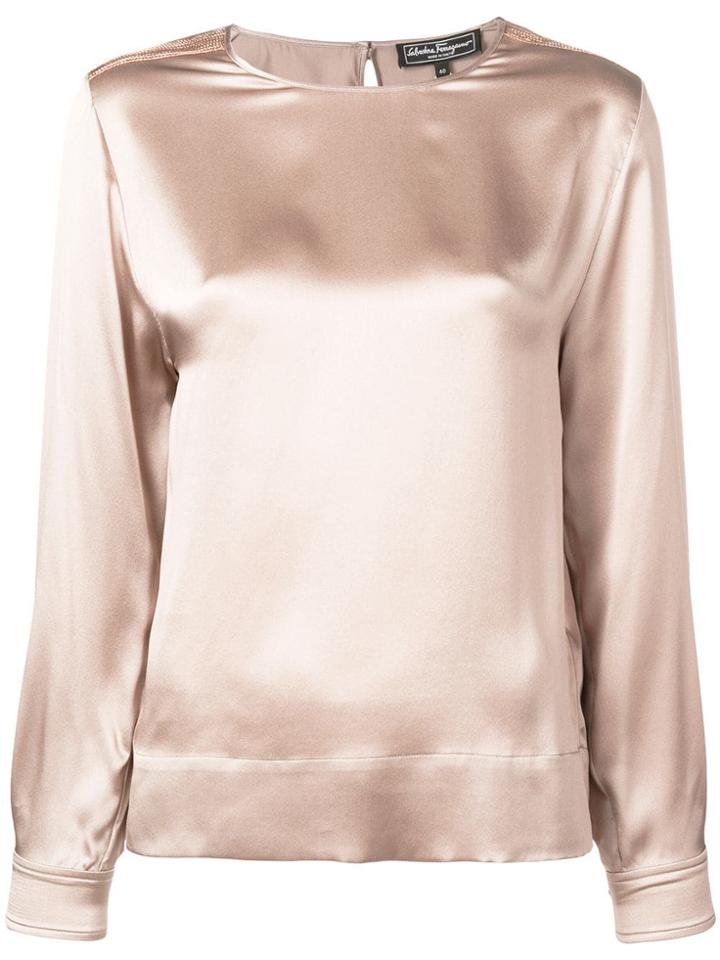 Salvatore Ferragamo Satin Blouse - Neutrals