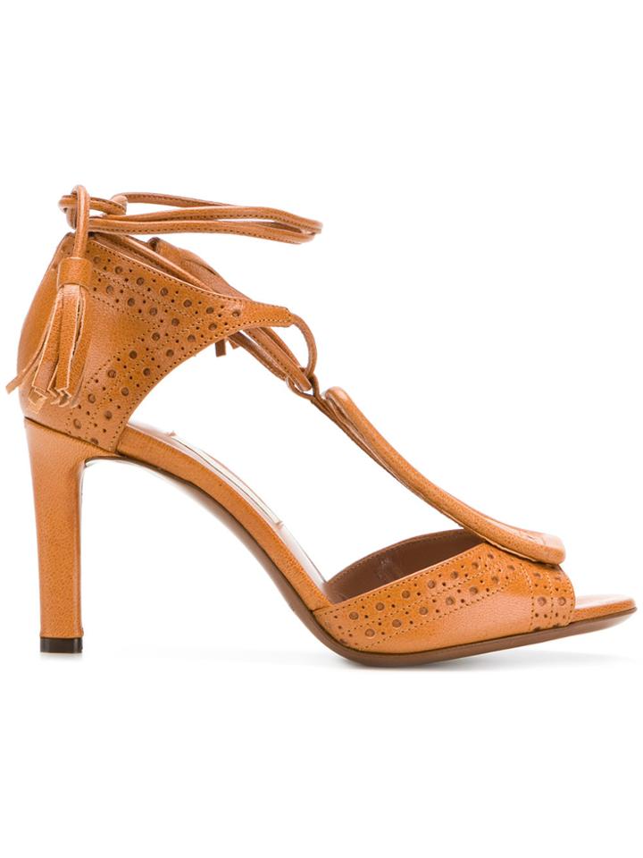 L'autre Chose Brogue Sandals - Brown