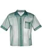 Gmbh Sheer Camp Collar Shirt - Blue