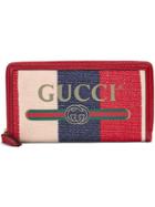 Gucci Gucci Print Zip Around Wallet - Red
