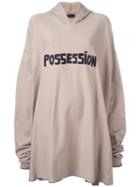 Area Di Barbara Bologna Oversized 'possession' Hoodie