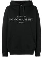Ih Nom Uh Nit Logo Print Hoodie - Black