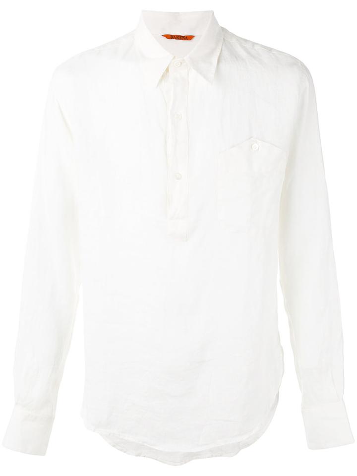 Barena - Chest Pocket Shirt - Men - Linen/flax - 46, Nude/neutrals, Linen/flax