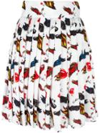 Philipp Plein Pleated Skirt, Women's, Size: Large, White, Polyester