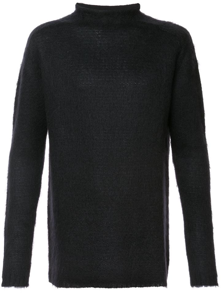 Rick Owens - Oversized Turtle Neck Jumper - Men - Nylon/mohair/merino - One Size, Black, Nylon/mohair/merino