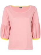 Ps By Paul Smith Round Neck Knit Jumper - Pink & Purple