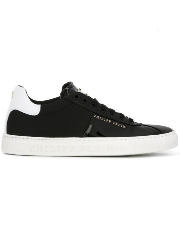 Philipp Plein Optical Sneakers, Men's, Size: 41.5, Black, Patent Leather/leather/rubber