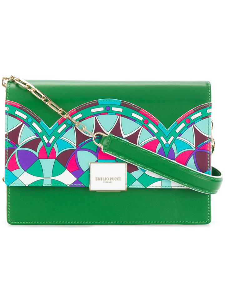 Emilio Pucci Colourful Design Shoulder Bag - Green