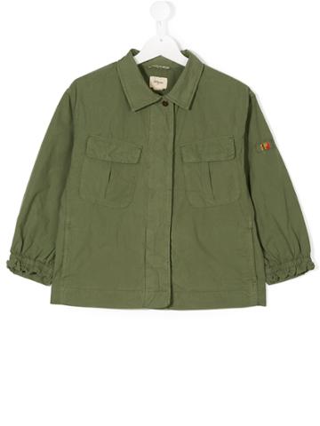 Bellerose Kids Ruffle-trimmed Military Jacket - Green