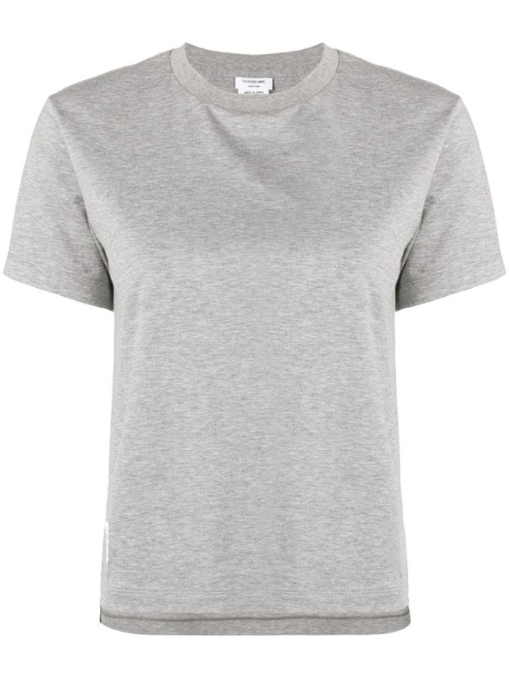 Thom Browne Slide Slits Relaxed Tee - Grey