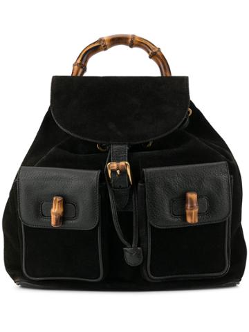 Gucci Pre-owned Bamboo Backpack - Black