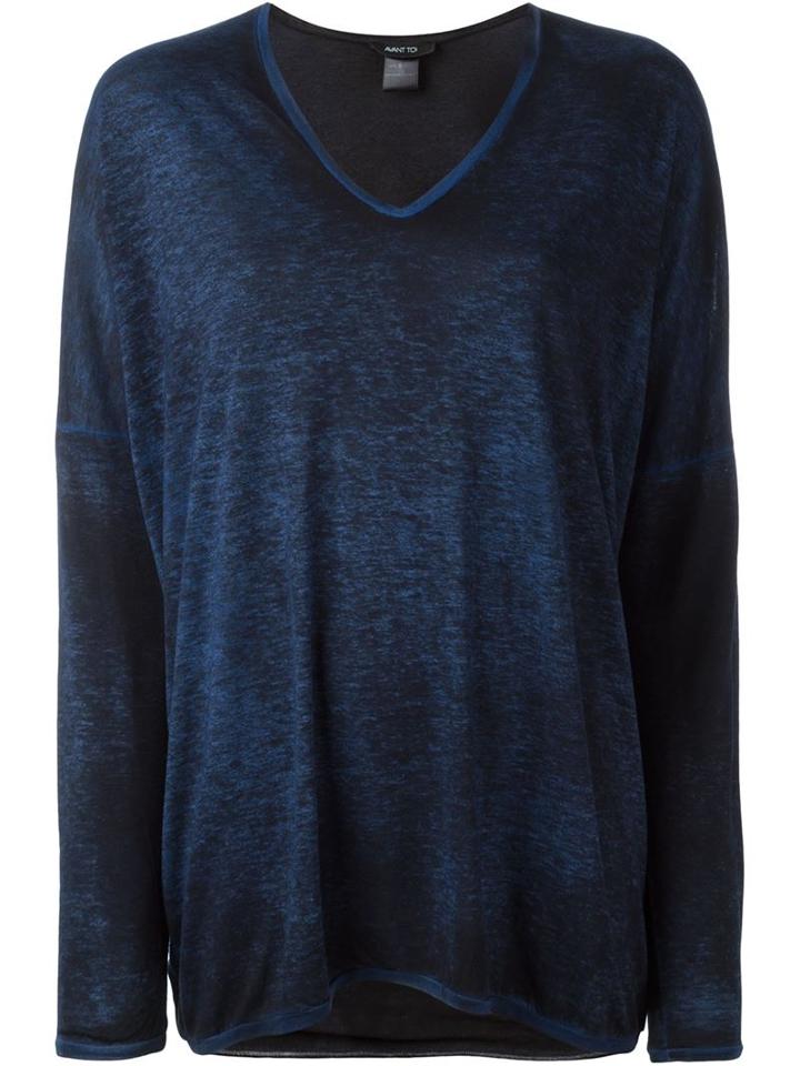 Avant Toi Melange V Neck Jumper