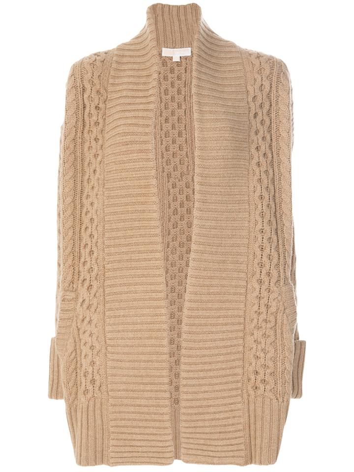 Michael Michael Kors Knit Open Front Cardigan - Brown