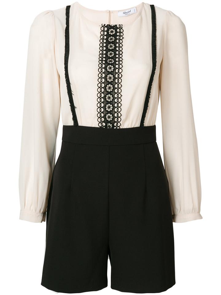 Blugirl Lace Front Playsuit - Nude & Neutrals
