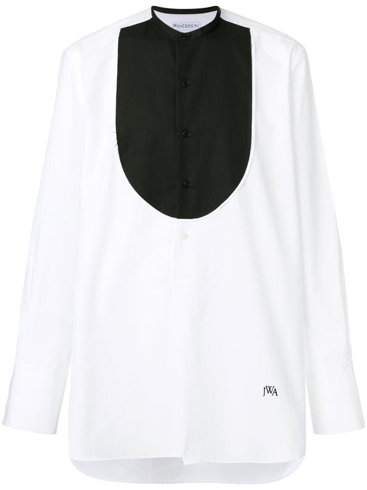 Jw Anderson Contrasting Bib Shirt - White