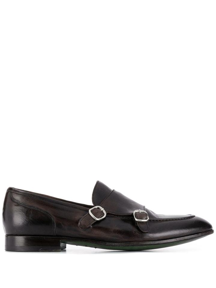 Green George Classic Monk Shoes - Brown