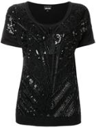 Just Cavalli Bead Embroidered Blouse - Black
