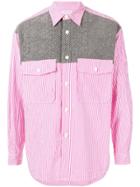 Tomorrowland Knitted Panel Shirt - Pink