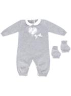 Loredana - Heart Romper - Kids - Cotton - 6 Mth, Grey