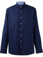 Hackett Jacquard Button Down Shirt, Men's, Size: Medium, Blue, Cotton