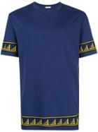 Versace Collection Contrast-trim T-shirt - Blue