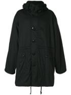 Ann Demeulemeester - Hooded Coat - Men - Cotton/virgin Wool - S, Black, Cotton/virgin Wool
