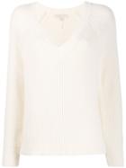Michael Michael Kors Knitted V-neck Jumper - White