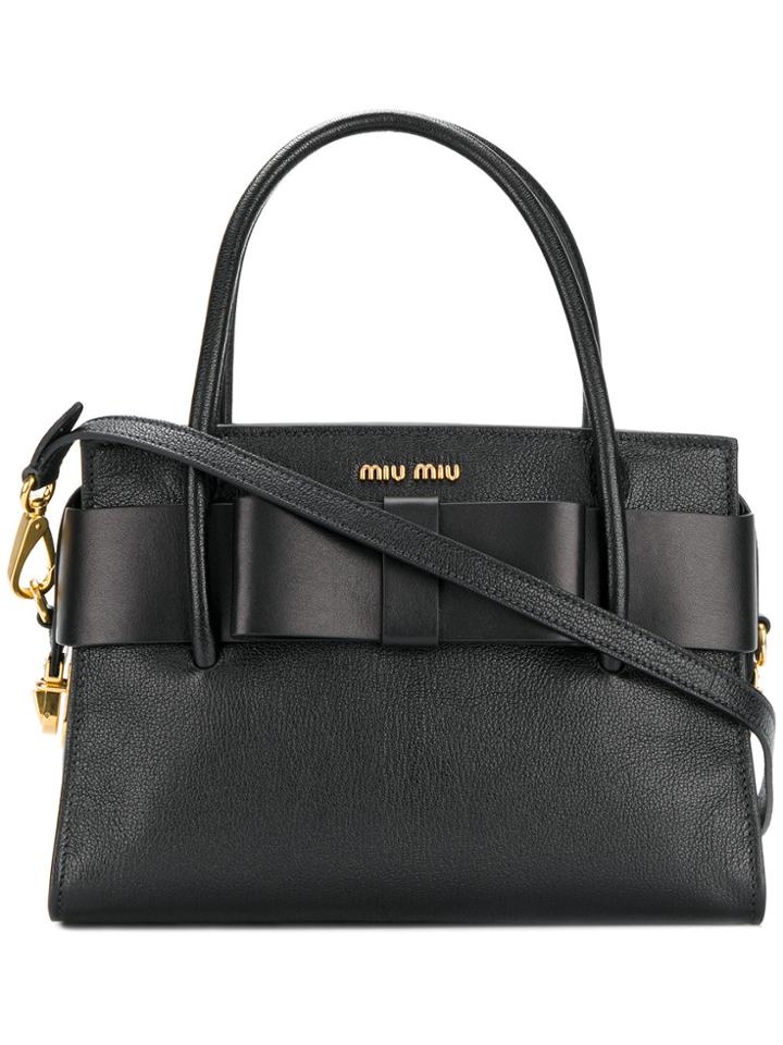 Miu Miu Bow Tote - Black