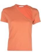 John Elliott Asymmetric Fitted T-shirt - Orange