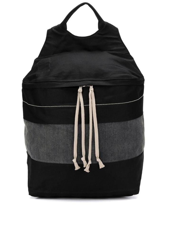 Rick Owens Drkshdw Contrasting Panel Backpack - Black