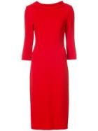 Oscar De La Renta Tie Back Midi Dress - Red