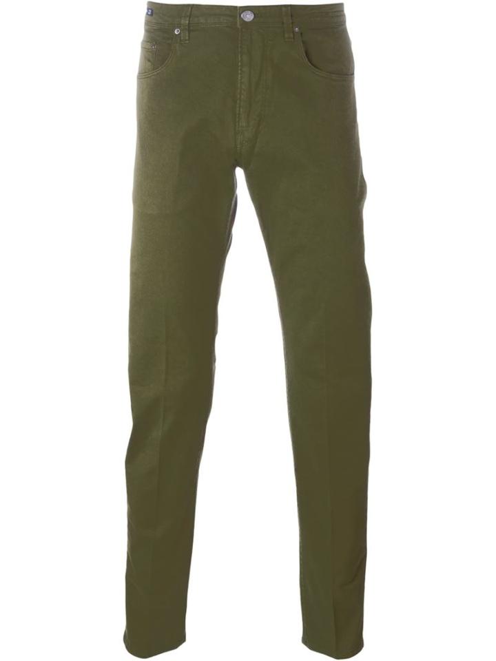 Pt05 Relaxed Fit Jeans, Men's, Size: 37, Green, Cotton/spandex/elastane