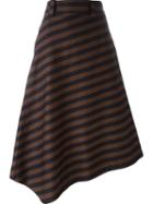 Lucio Vanotti Diagonal Striped Asymmetric Skirt