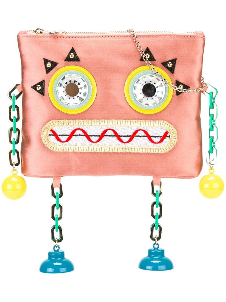 Charlotte Olympia 'metal Molly' Clutch, Women's, Pink/purple