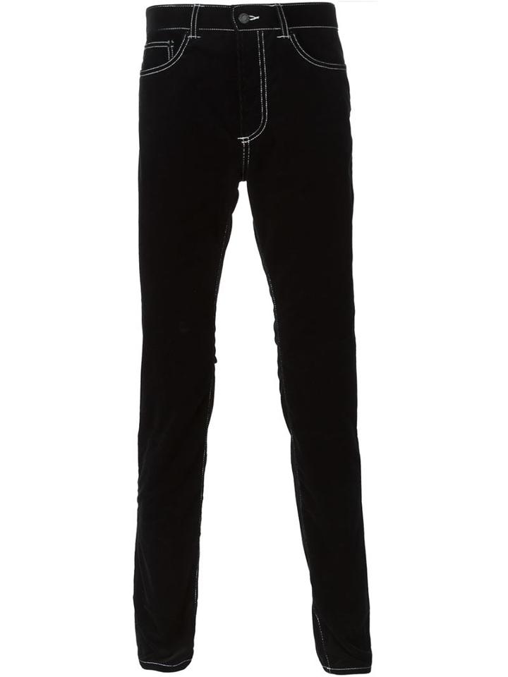 Givenchy Corduroy Trousers, Men's, Size: 31, Black, Cotton/lamb Skin