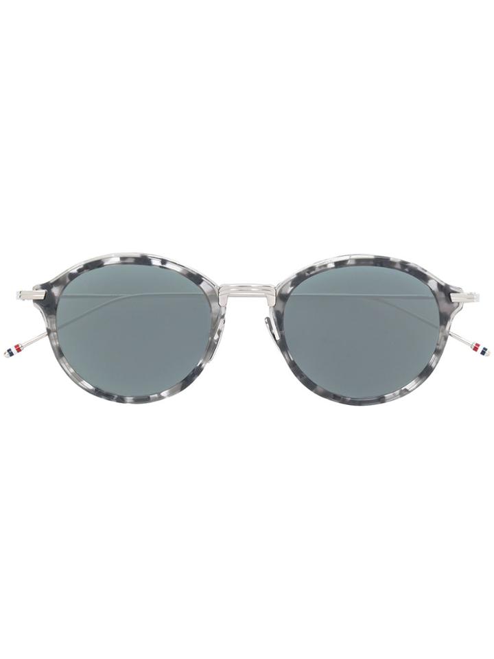 Thom Browne Eyewear Round Tortoiseshell Sunglasses - Grey