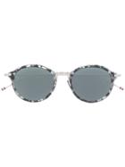 Thom Browne Eyewear Round Tortoiseshell Sunglasses - Grey