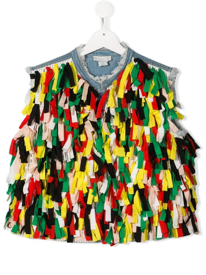 Stella Mccartney Kids Piñata Style Denim Waistcoat - Yellow