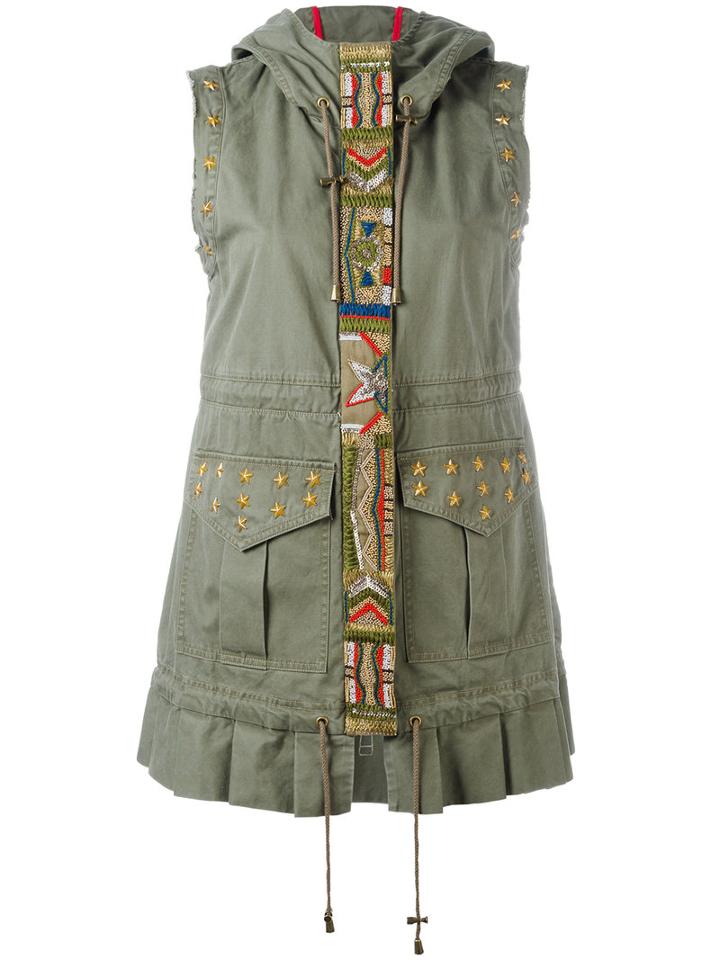 Alessandra Chamonix - 'josephine' Gilet - Women - Cotton - 42, Green, Cotton