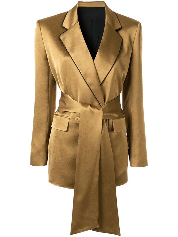 Layeur Tie-waist Blazer - Brown