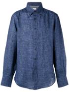 Brunello Cucinelli - Stripe Shirt - Men - Linen/flax - M, Blue, Linen/flax