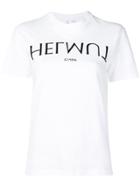 Helmut Lang Upside Down Logo Print T-shirt - White