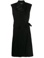 Ann Demeulemeester Embroidered-laped Midi Vest - Black